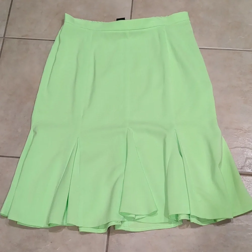 Midnight Velvet Y2K Neon Green Skirt Size 14